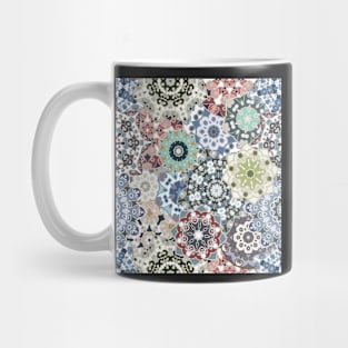 Seamless pattern with floral mandala. Mug